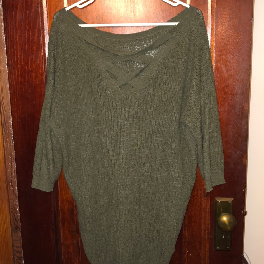 Open back sweater